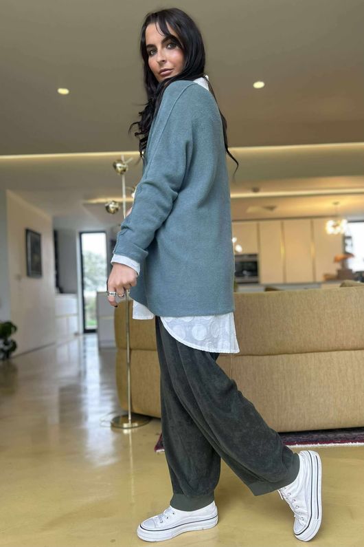 Conrad Oversized Boxy Knit Deep Sage